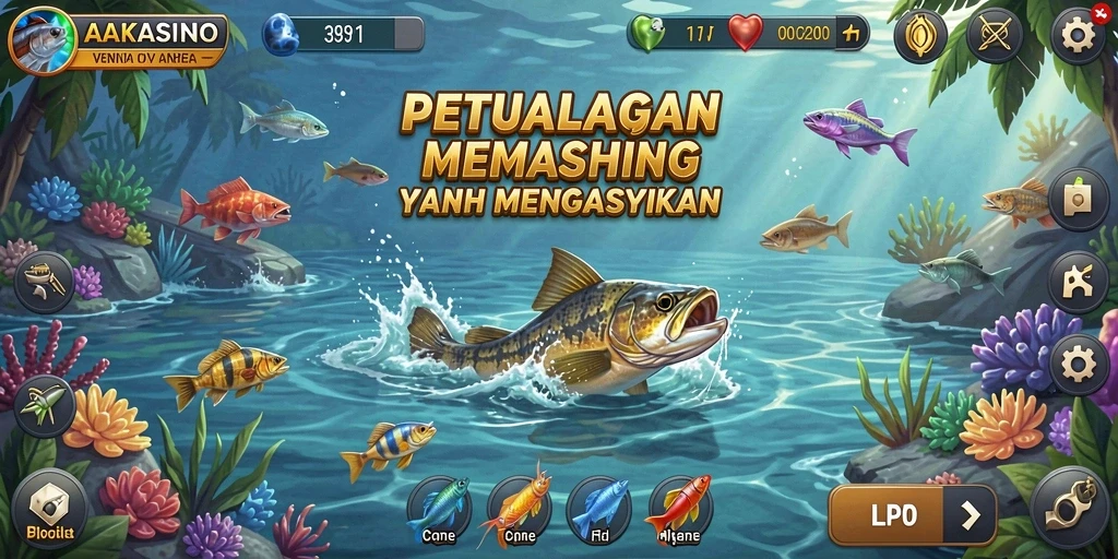Tangkapan ikan yang mengesankan dalam gameplay AAKASINO.