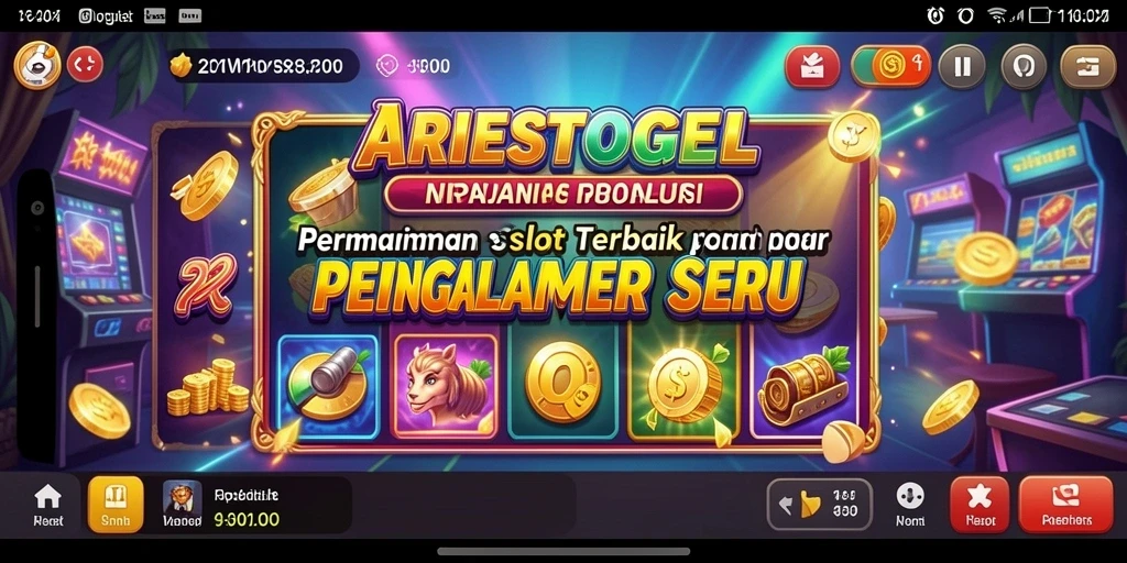 Tampilan slot ARIESTOGEL dengan gameplay yang menarik dan fitur bonus.