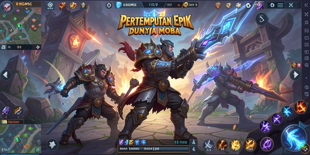 Gameplay mendebarkan dari BIGMSG dalam pertempuran tim.