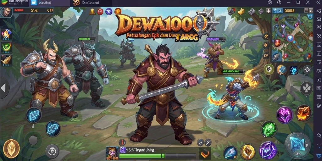 Gameplay seru DEWA1000 yang penuh aksi dan petualangan.