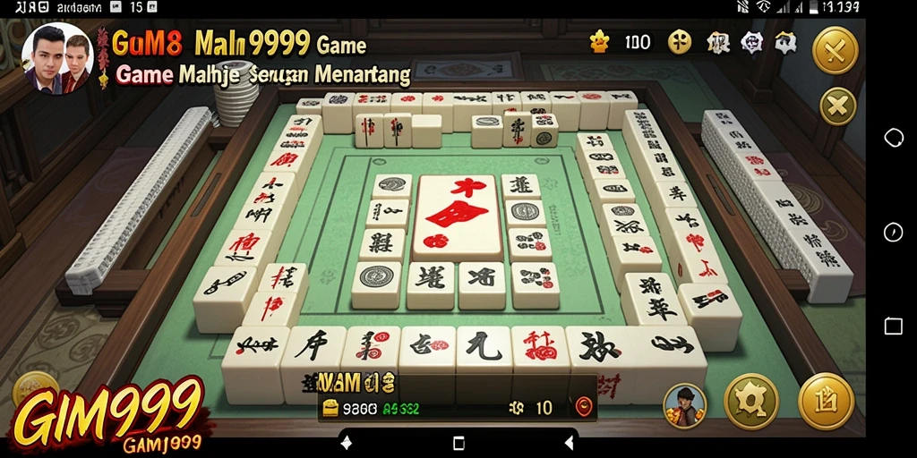 Tampilan gameplay GIM999 yang seru dan menantang dalam permainan Mahjong.