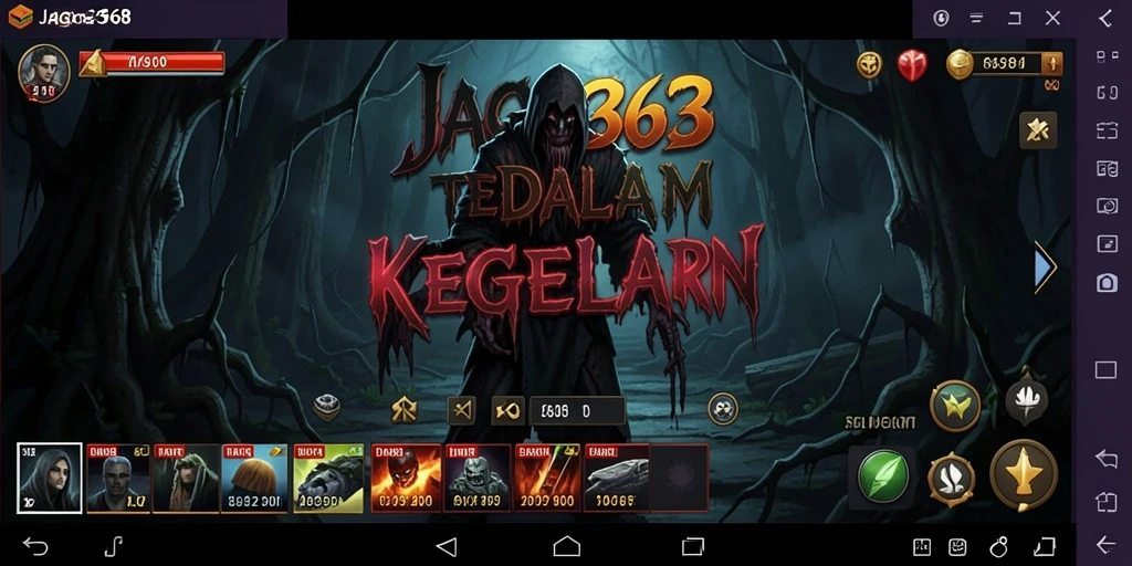 Gameplay JAGO368 menampilkan suasana mencekam dan monster menyeramkan.