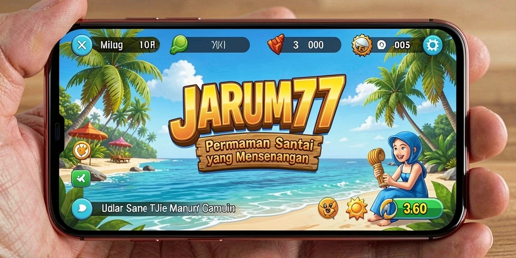 Tampilan gameplay menarik dari JARUM77 yang menunjukkan keseruan permainan.
