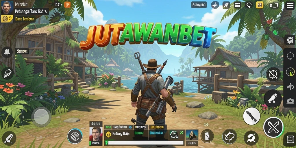 Tampilan gameplay penuh aksi dalam dunia terbuka JUTAWANBET.