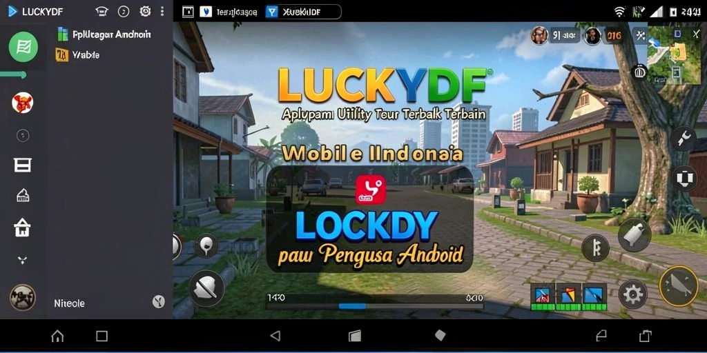 Tampilan antarmuka LUCKYDF yang sederhana dan mudah digunakan.