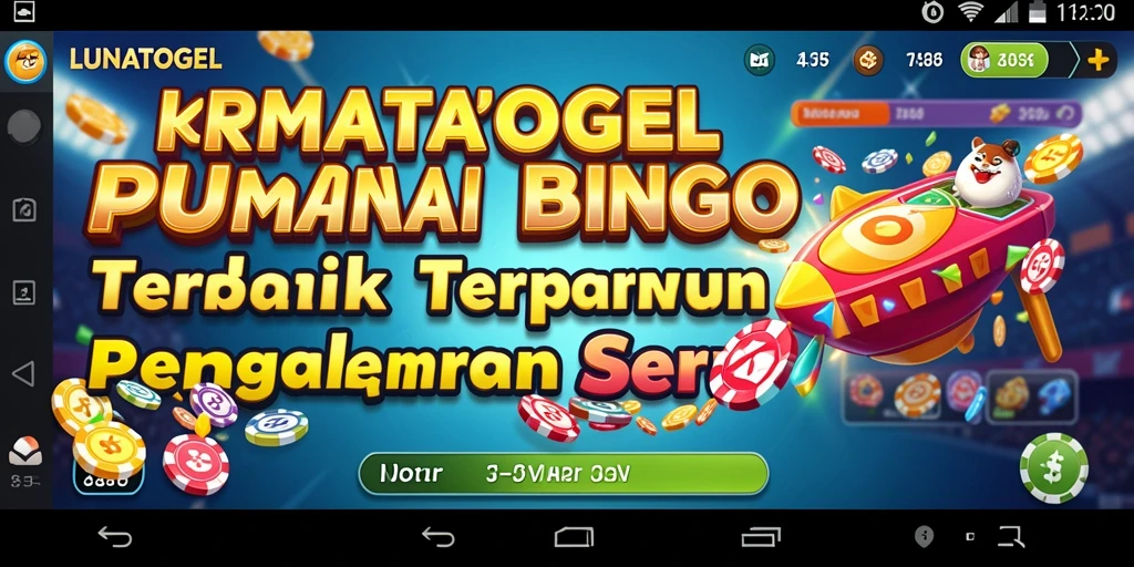 Screenshot utama LUNATOGEL menampilkan suasana permainan Bingo yang menarik.