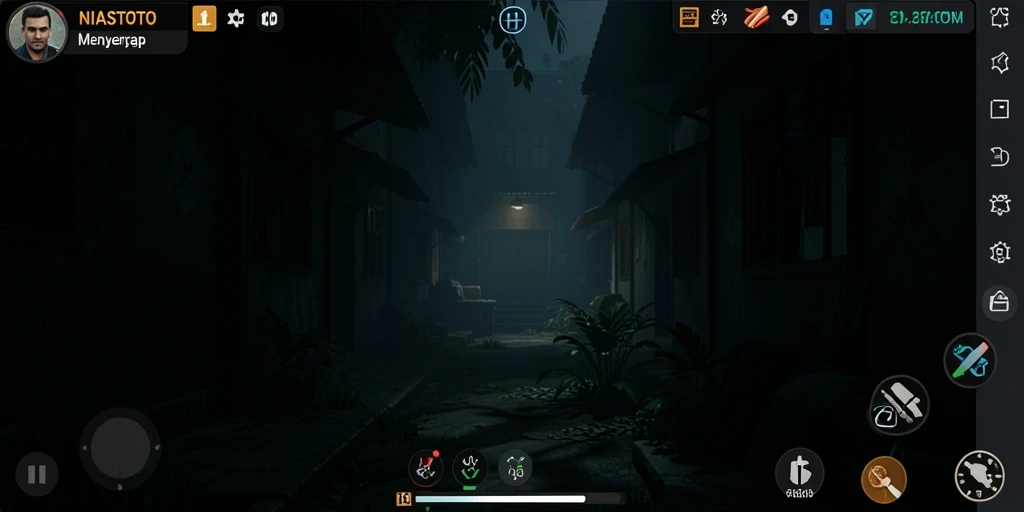 Screenshot menampilkan suasana mencekam dalam gameplay NIASTOTO.