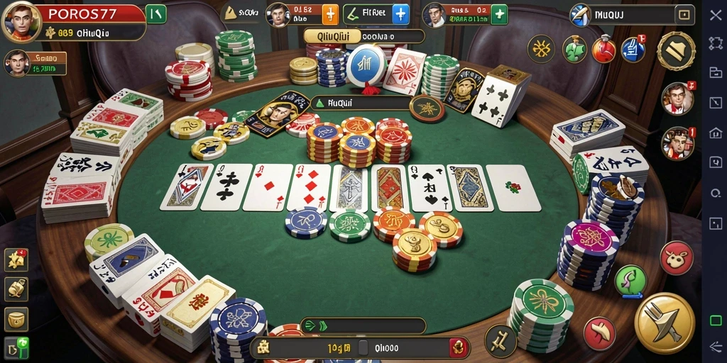 Screenshot Gameplay QiuQiu POROS77 yang mengasyikkan.