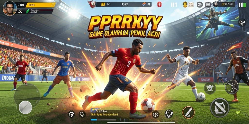 Screenshot dari gameplay <strong>PPRRYY</strong> menunjukkan aksi olahraga yang mendebarkan.