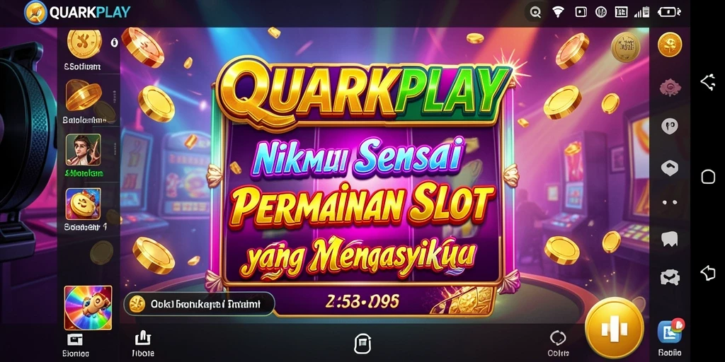 Screenshot utama QUARKPLAY menampilkan gameplay slot yang menarik dan interaktif.