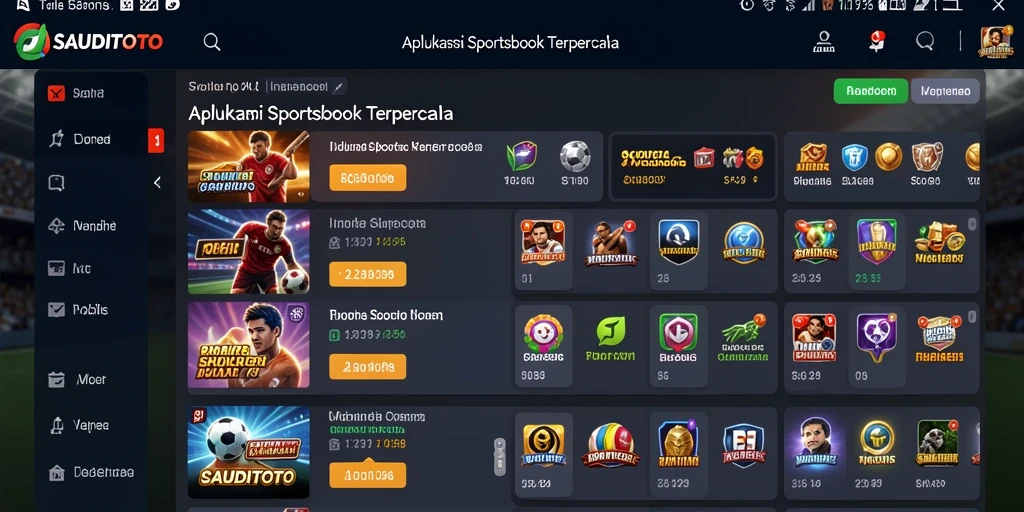Tangkapan layar utama SAUDITOTO menampilkan gameplay Sportsbook yang menarik.