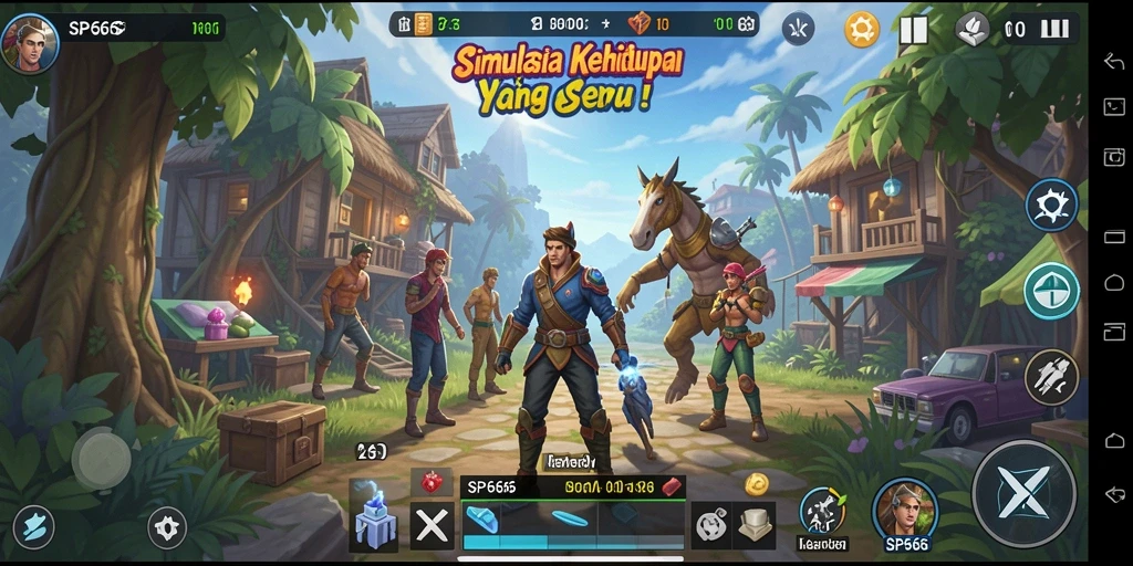 Tampilan screenshot menunjukkan pengalaman simulasi mendalam dalam SP666.
