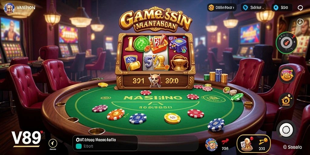 Tampilan gameplay V89 yang seru dan penuh aksi Kasino.