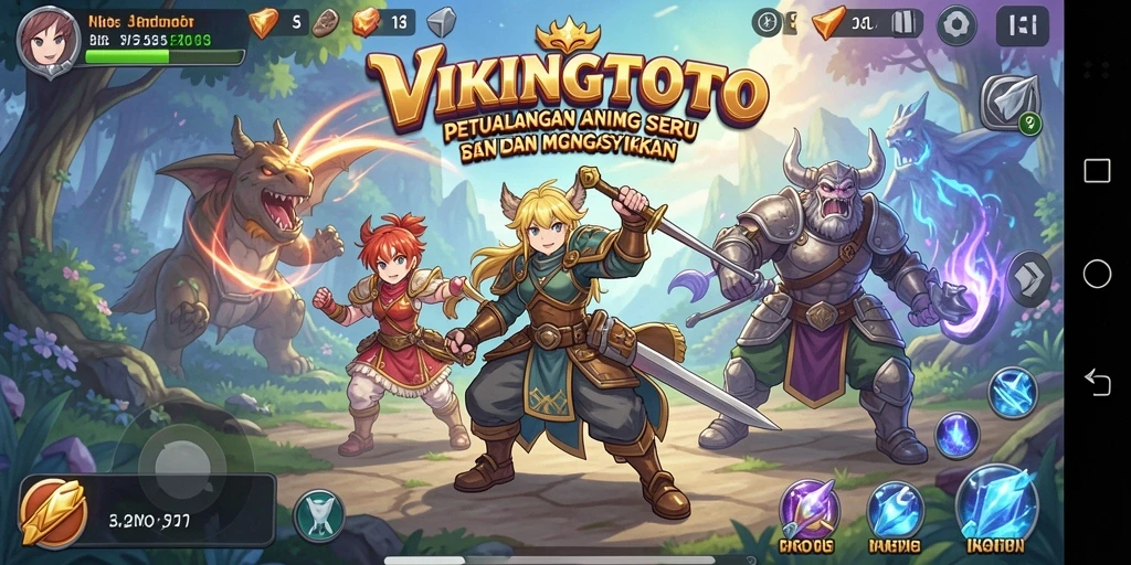 Tampilan grafis gameplay VIKINGTOTO yang menawan dan penuh warna.